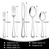 40-Piece Silverware Set, Wildone Stainless Steel Flatware Set Service for 8, Include Knife/Fork/Spoon, Mirror Polished, Dishwasher Safe view 2