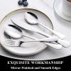 40-Piece Silverware Set, Wildone Stainless Steel Flatware Set Service for 8, Include Knife/Fork/Spoon, Mirror Polished, Dishwasher Safe view 3