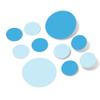 Baby Blue/Ice Blue Vinyl Wall Stickers - 2 & 4 inch Circles (60 Decals) view 1