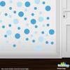 Baby Blue/Ice Blue Vinyl Wall Stickers - 2 & 4 inch Circles (60 Decals) view 2