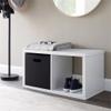 Linon Lane Two Cubby Open Back Storage Cabinet in White Wood view 2