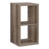 Linon Lane Two Cubby Open Back Storage Cabinet in Gray Wood view 1