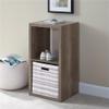 Linon Lane Two Cubby Open Back Storage Cabinet in Gray Wood view 2