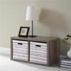 Linon Lane Two Cubby Open Back Storage Cabinet in Gray Wood view 4