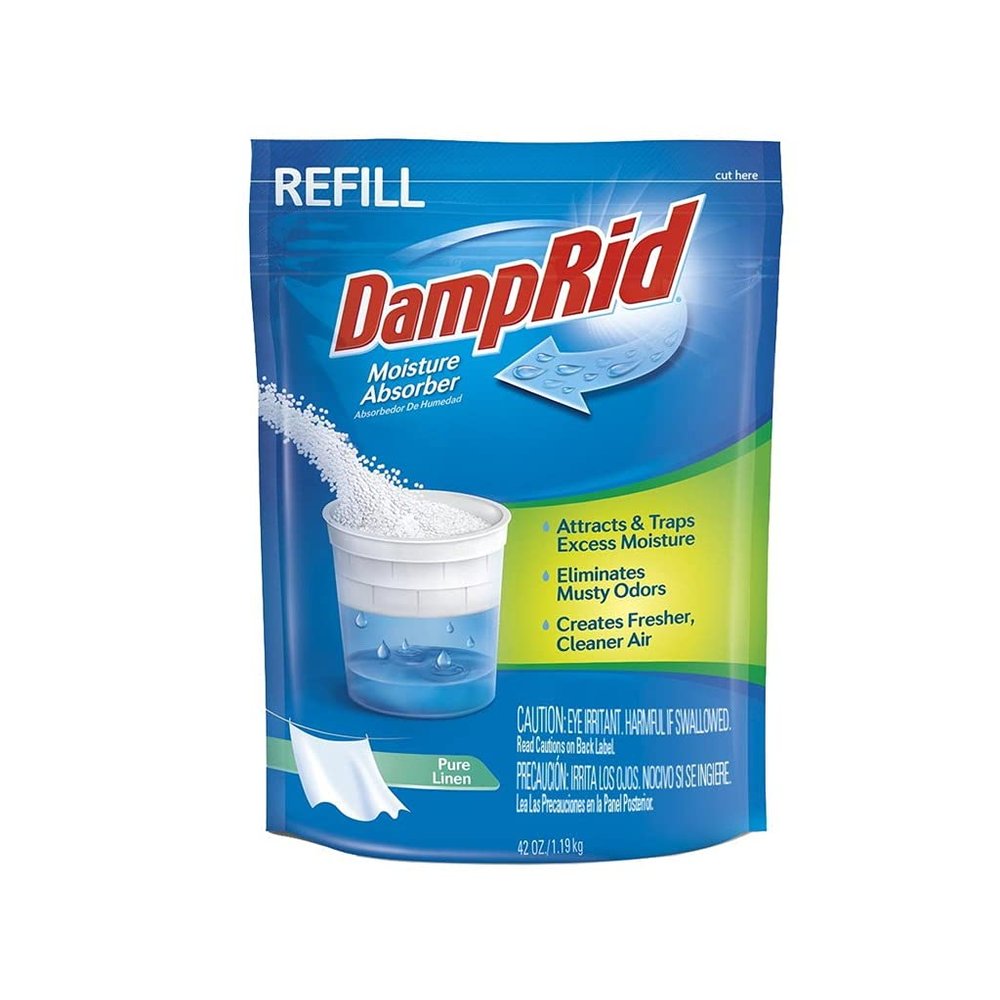 DampRid Pure Linen Moisture Absorber - 42 oz. Refill Bag Attracts & Traps Moisture for Fresher, Cleaner Air