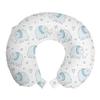 Ambesonne Animal Travel Pillow Neck Rest, Cartoonwith Hand Drawn Hearts and Stars, Memory Foam Traveling Accessory for Airplane and Car, 12", Blue Cinnamon view 1