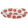 Ambesonne Basketball Travel Pillow Neck Rest, Realistic Style Balls Pattern on White Classical Sports Themed, Memory Foam Traveling Accessory for Airplane and Car, 12", Cinnamon White view 2