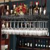 Adjustable Metal Ceiling Hanging Bar Glass Rack Retro Upside Down Stemware Goblet Wine Glass Holder Restaurant Cafe Tableware Bottle Floating Shelf view 3