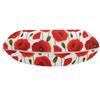 Ambesonne Poppy Flower Travel Pillow Neck Rest, Springs Ladybugs Animals and Plants Flora Fauna Nature, Memory Foam Traveling Accessory for Airplane and Car, 12", Orange Olive Green White view 2