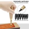 Panzisun 6 in 1 Automatic Belt Punch Center Hole Marker Scriber Adjustable Screw Puncher Breaker Tool for Sewing Leather Paper PVC Banner 1.5mm 2mm 2.5mm 3mm 3.5mm 4mm view 2