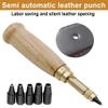 Panzisun 6 in 1 Automatic Belt Punch Center Hole Marker Scriber Adjustable Screw Puncher Breaker Tool for Sewing Leather Paper PVC Banner 1.5mm 2mm 2.5mm 3mm 3.5mm 4mm view 4