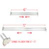 42-72 in. Rustproof Aluminum Double Tension Straight Shower Curtain Rod - Chrome view 3
