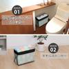Astro 613-30 Storage Case, Green x Black, Japanese Modern Pattern, Magazine Rack, Luggage Storage, Side Wagon, Foldable, Trash Can view 4