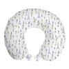 Ambesonne Eiffel Travel Pillow Neck Rest, Pattern with Lavender Flowers Eiffel Tower Rustic Spring Inspired Botany, Memory Foam Traveling Accessory for Airplane and Car, 12", Lavender White view 1