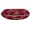 Ambesonne Eiffel Travel Pillow Neck Rest, Romantic Valentines Day Eiffel Tower City of Love Doodle Style Heart Shapes, Memory Foam Traveling Accessory for Airplane and Car, 12", Maroon White view 2