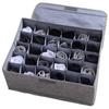 AARAINBOW Underwear Socks Ties Storage Organizer with Lids Foldable Closet Drawer Organizer 30 Cells, Fabric Wardrobe Divider Storage Box for Scarves and Lingerie (30 Cell, Gray) view 1