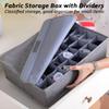 AARAINBOW Underwear Socks Ties Storage Organizer with Lids Foldable Closet Drawer Organizer 30 Cells, Fabric Wardrobe Divider Storage Box for Scarves and Lingerie (30 Cell, Gray) view 4