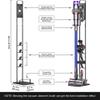 Foho Vacuum Stand Compatible for Dyson V15 V11 V10 V8 V7 V6, Metal Storage Bracket Stand Holder Compatible for Dyson Handheld DC30 DC31 DC34 DC35 DC58 DC59 DC62 Cordless Vacuum Cleaners & Accessories view 3