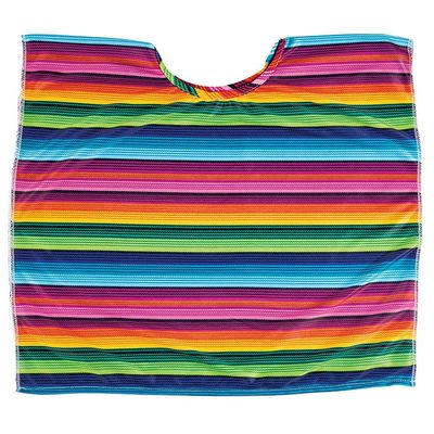 Fun Express Fiesta Kids Serape Poncho Colorful Mexican-Inspired Apparel for Kids Ideal for Costume Parties Festivals Cinco de Mayo Cultural Celebrations Soft & Comfortable Multi-Color 1 Piece