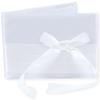 Fun Express Ribbon Trim Wedding Guest Book Elegant Home Decor for Weddings Receptions and Special Events Classic Design with Decorative Ribbon Perfect for Guest Signatures 1 Piece view 1