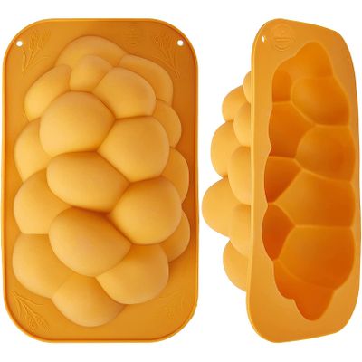 The Dreidel Company Silicone Challah Braid Bread Mold Bakeware, Perfect Kosher Challah Braided Baking Mold Pan, No Shaping Required - Medium (Single)