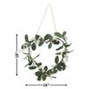 Heart Shaped Wreath W/White Floral - Home Decor - 1 Piece view 2