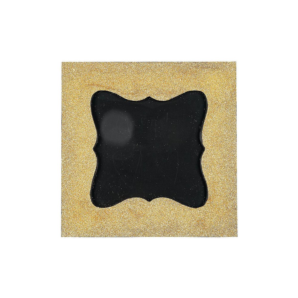 Fun Express Gold Glitter Chalkboard Frame - 1 Piece
