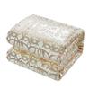 Chic Home Shefield Geometric Gold Tone Metallic Lattice Pattern Print Bedding-Decorative Pillows Shams Included, Twin, Beige view 2