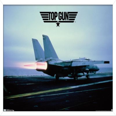 Trends International Top Gun - Maverick Plane Wall Poster, 14.725" x 22.375", White Framed Version