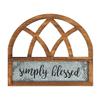 Fun Express Simply Blessed Wall Sign - Inspirational Wooden Home Decor with Elegant Design - Perfect for Living Rooms Entryways Bedrooms and Offices - Adds a Warm Inviting Touch to Any Space - 1 Piece view 1