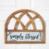 Fun Express Simply Blessed Wall Sign - Inspirational Wooden Home Decor with Elegant Design - Perfect for Living Rooms Entryways Bedrooms and Offices - Adds a Warm Inviting Touch to Any Space - 1 Piece view 2