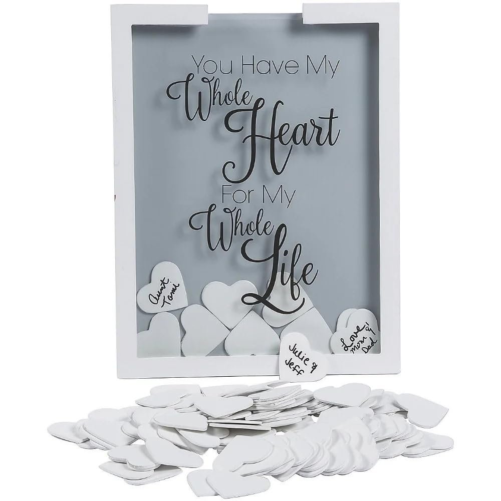 Heart Drop Wedding Guest Book - Home Decor - 1 Piece