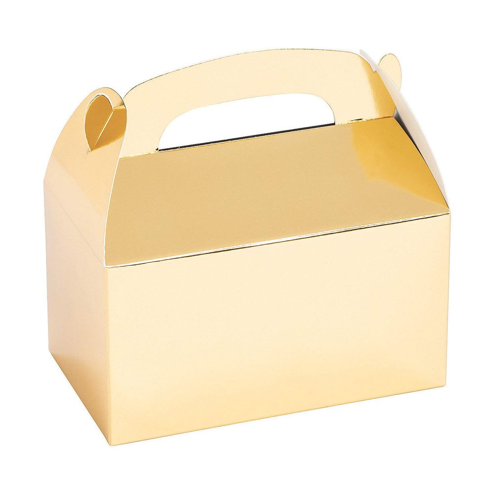 Fun Express GOLD FOIL FAVOR BOX - Party Supplies - 12 Pieces