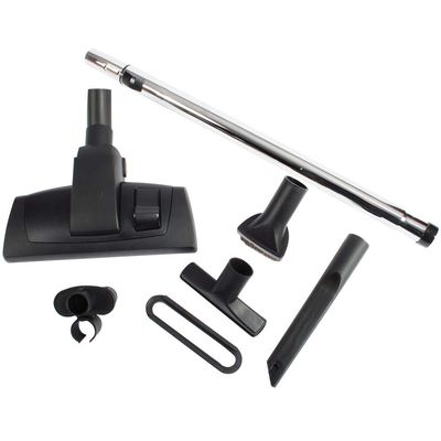 Cen-Tec Systems 95083 12" Combination Hard Floor and Carpet Vacuum Nozzle and Attachments with Universal Friction Telescopic Chrome Wand, Black