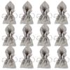 Fun Express Grey Fabric Favor Bags Elegant Reusable Gift Bags Weddings Baby Showers Parties Birthday Special Occasions Soft Durable Versatile Stylish Candy Small Gifts Favors 4" x 6" 12 Pieces view 1