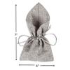 Fun Express Grey Fabric Favor Bags Elegant Reusable Gift Bags Weddings Baby Showers Parties Birthday Special Occasions Soft Durable Versatile Stylish Candy Small Gifts Favors 4" x 6" 12 Pieces view 2