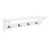 Coventry 36 in. W Wall Mounted Coat Hooks With Storage Shelf, 4 Doubled Hooks Plus 36 in. L Shelf, Easy Assembly No Power Tools, Entryway, Mudroom, Laundry Room, Traditional Modern Decor view 3