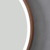 Round Mirror with LED Light Bathroom Mirror Makeup Mirror Illuminated Mirror Wooden Frame, Waterproof Light Strip (Color : Silver, Size : Diameter 60cm(24inches)) view 4