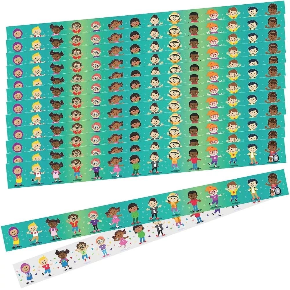 Fun Express Kids Dbl Sided Bb Border - 12 Pieces - Educational and Learning Activities for Kids