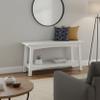 Craftsbury 36-Inch Solid Wood Entryway Bench with Storage Shelf  Easy Assembly Small Seating Bench for Hallway, Living Room, or Foyer by Alaterre Furniture (White) view 2