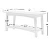 Craftsbury 36-Inch Solid Wood Entryway Bench with Storage Shelf  Easy Assembly Small Seating Bench for Hallway, Living Room, or Foyer by Alaterre Furniture (White) view 3