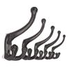 Ambipolar 5-Pack TriLeg Coat Hooks. Wall Mounted, Heavy Duty Decorative Black Wall Hooks for Mudroom, Hat Rack, Purse Hooks. Cast Iron Decorative Antique Black Hooks view 1