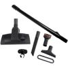 Cen-Tec Systems 95094 12" Combination Hard Floor and Carpet Vacuum Nozzle and Attachments with Button Locking Telescopic Chrome Wand, Black view 1