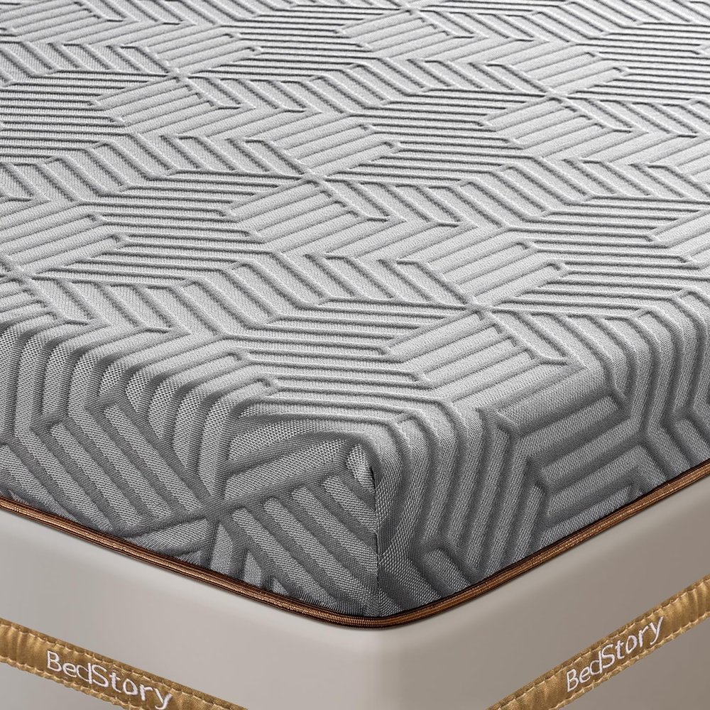 BedStory Firm Mattress Topper Queen - 3 Inch Hard Mattress Topper for Back Pain Relief - High Density Memory Foam, CertiPUR-US Certified