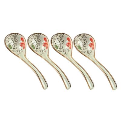 Professional Ladle/Soup Ladle Reusable Serving Soup Spoons Ladle,Ceramics Soup Spoons - 4 Piece Set Steel Ladle (Color : C)
