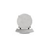 American Woodcrafters Colson Distressed White Metal Swivel Counter Barstool view 4