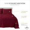 1000 Thread Count Egyptian Cotton Sheets Set King Size, 100% Cotton 4 Pc Bed Sheet, Luxury Hotel Cooling Sheets, Breathable Soft Smooth Sateen Weave, 18 Inch Deep Pocket, Burgundy King Sheet view 3
