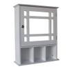 Bathroom Wall Cabinet Wooden Medicine Storage Wall Mounted Hanging Shelf Storage Organizer with one Door and 3 Compartment. view 4