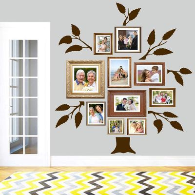 Sweetums Signatures - Wall Decal for Living Room -Family Tree Wall Decor - Multiple Size Options - Select Your Color (Brown, Medium)