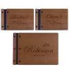 LifeSong Milestones Personalized Wedding Marriage Vow 3 Piece Guest Books - Husband and Wife Marriage Celebration, Custom Engraved Wooden Signature Registry Guest Book (Cherry) view 1